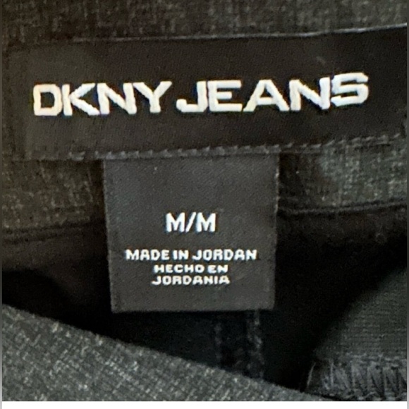 New DKNY Jeans Ponte Pant Women's Size M Gray Straight Leg Mid Rise Sleek - Picture 3 of 3
